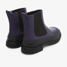 Camper Pix Ankle Boots Black / Purple - Womens Singapore UVUEUT-103